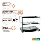 Estufa de Salgados Titã Erato LP 4BD 500W Inox com Termostato e LED | 220V