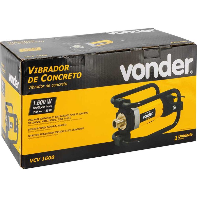 Vibrador De Concreto Vonder Vcv1600 Sem Mangote 1600w 220v