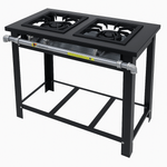 Fogão Maxi 2 Queimadores Venâncio – Gás GLP Baixa Pressão, Aço Carbono Industrial