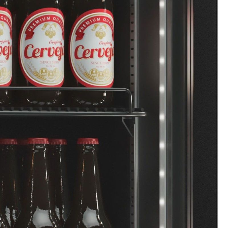 Cervejeira Vertical Gelopar GCB-40V 410L Ar Forçado Porta Preta | 220V