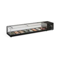 Expositor Refrigerado Gelopar GVRS-200PR Sushi Bar Vidro Reto Preto | 220V