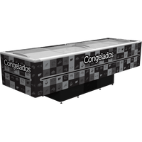 Freezer Ilha Horizontal Fricon ICED 1163V Vidro Temperado 1163L com LED Preto | 220V