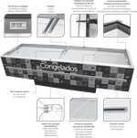 Freezer Ilha Horizontal Fricon ICED 1163V Vidro Temperado 1163L com LED Preto | 220V