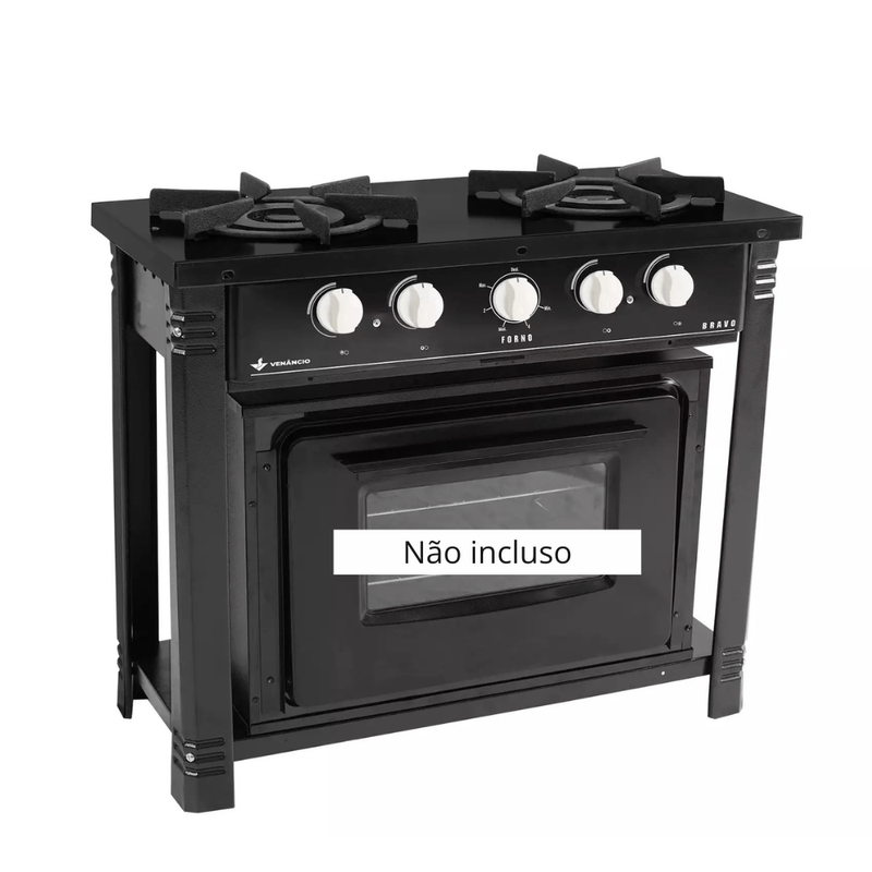 Fogão Industrial 2 Bocas Venâncio Bravo BR2B Alto Rendimento