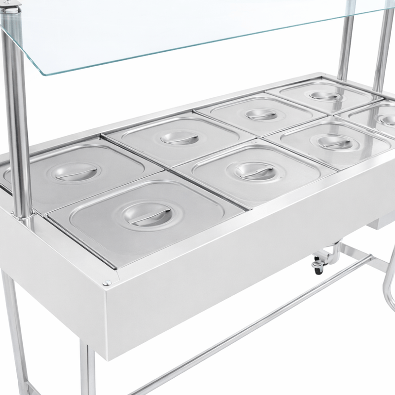 Estufa Aquecida Master Venâncio EA8M 2000W 8 Cubas Inox Vidro Curvo | 220V