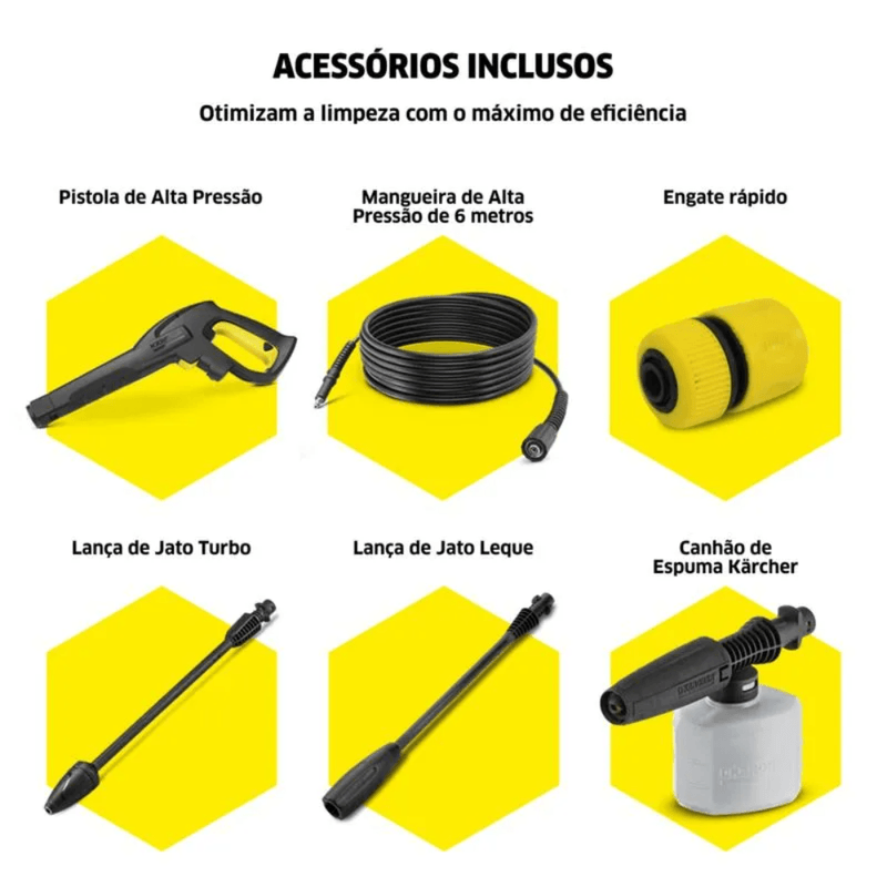 Lavadora de Alta Pressão Kärcher K3.30 com Mangueira Tramontina 20m Engate e Bico | 220V