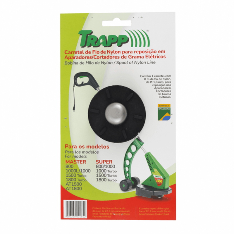 Carretel para Aparador de Grama Trapp Fio de Nylon 1,8 mm 8 m