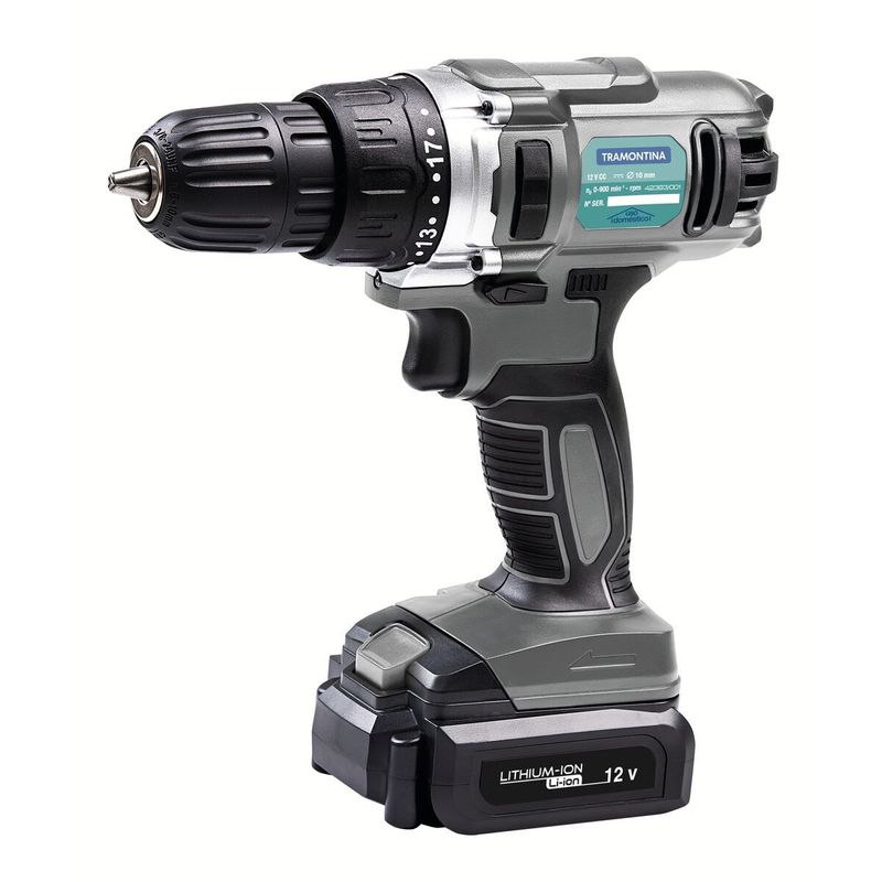 Kit Parafusadeira/Furadeira 12V Tramontina com Maleta - 16 peças