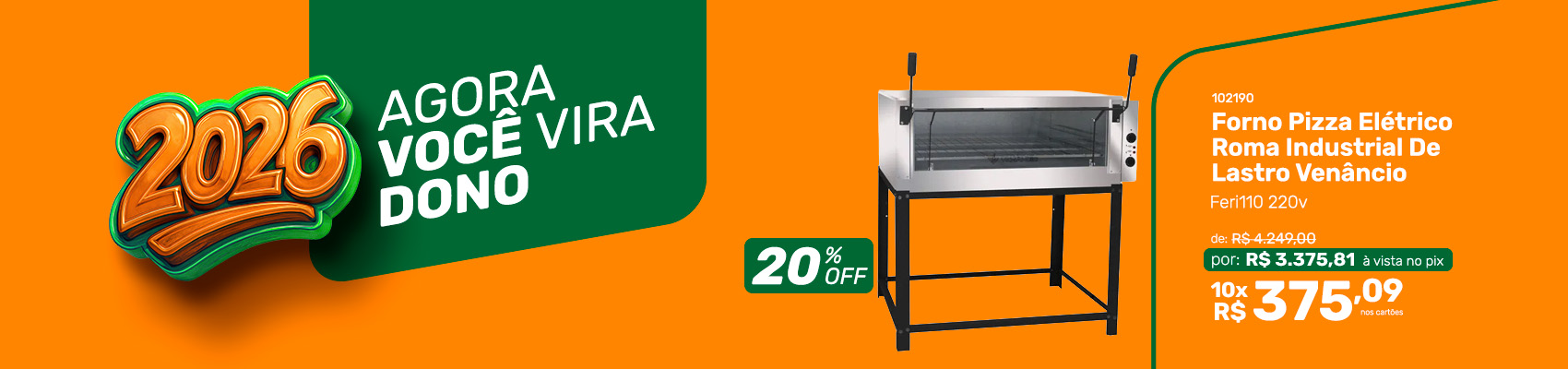 Forno Pizza Elétrico Roma Industrial De Lastro Venâncio Feri110